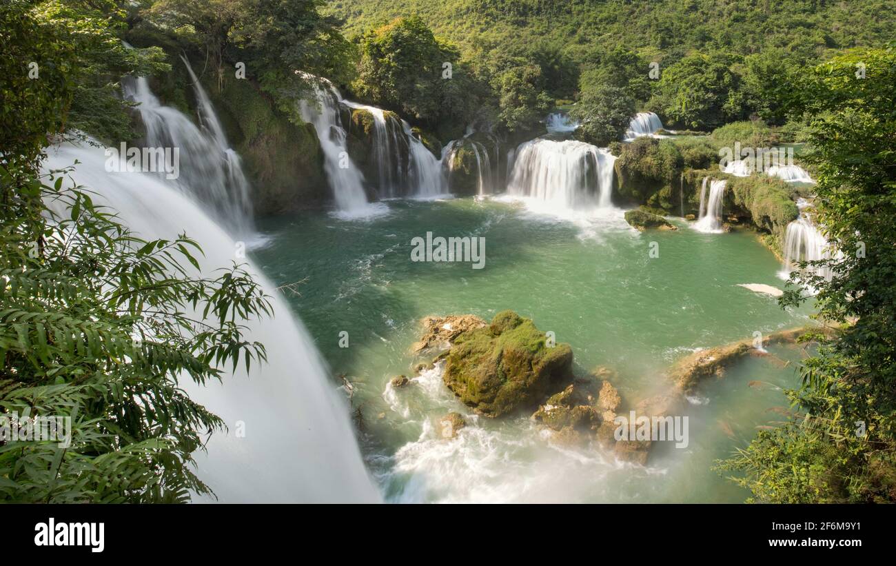 Ban Gioc Waterfalls Stock Photo