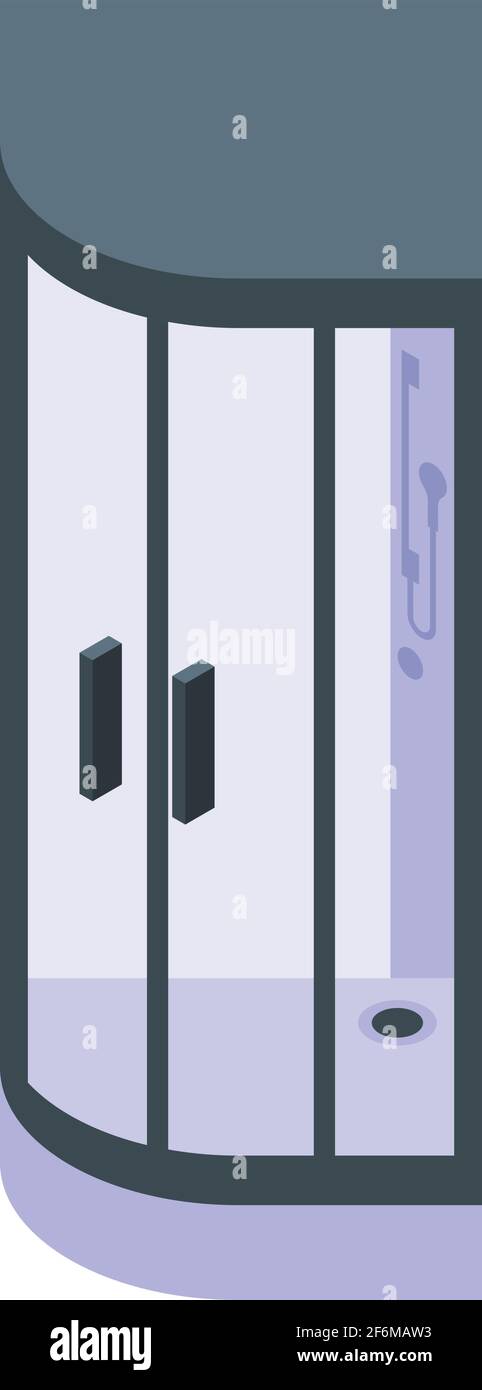 Shower stall icon. Isometric of Shower stall vector icon for web design ...