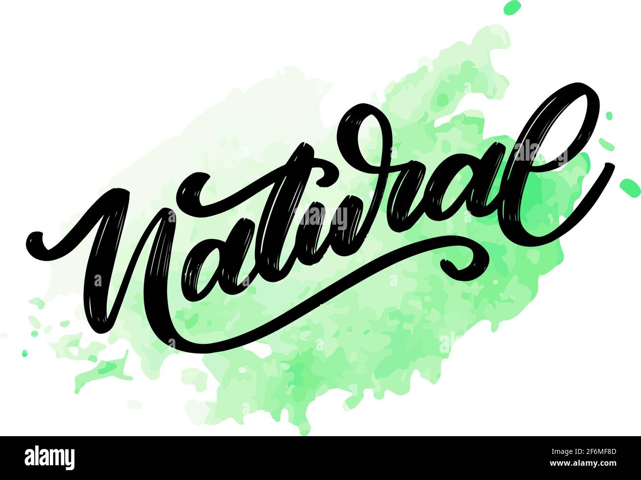 Naturalism Lettering 100 Natural Vector Lettering Stamp brush Stock Vector Image & Art - Alamy