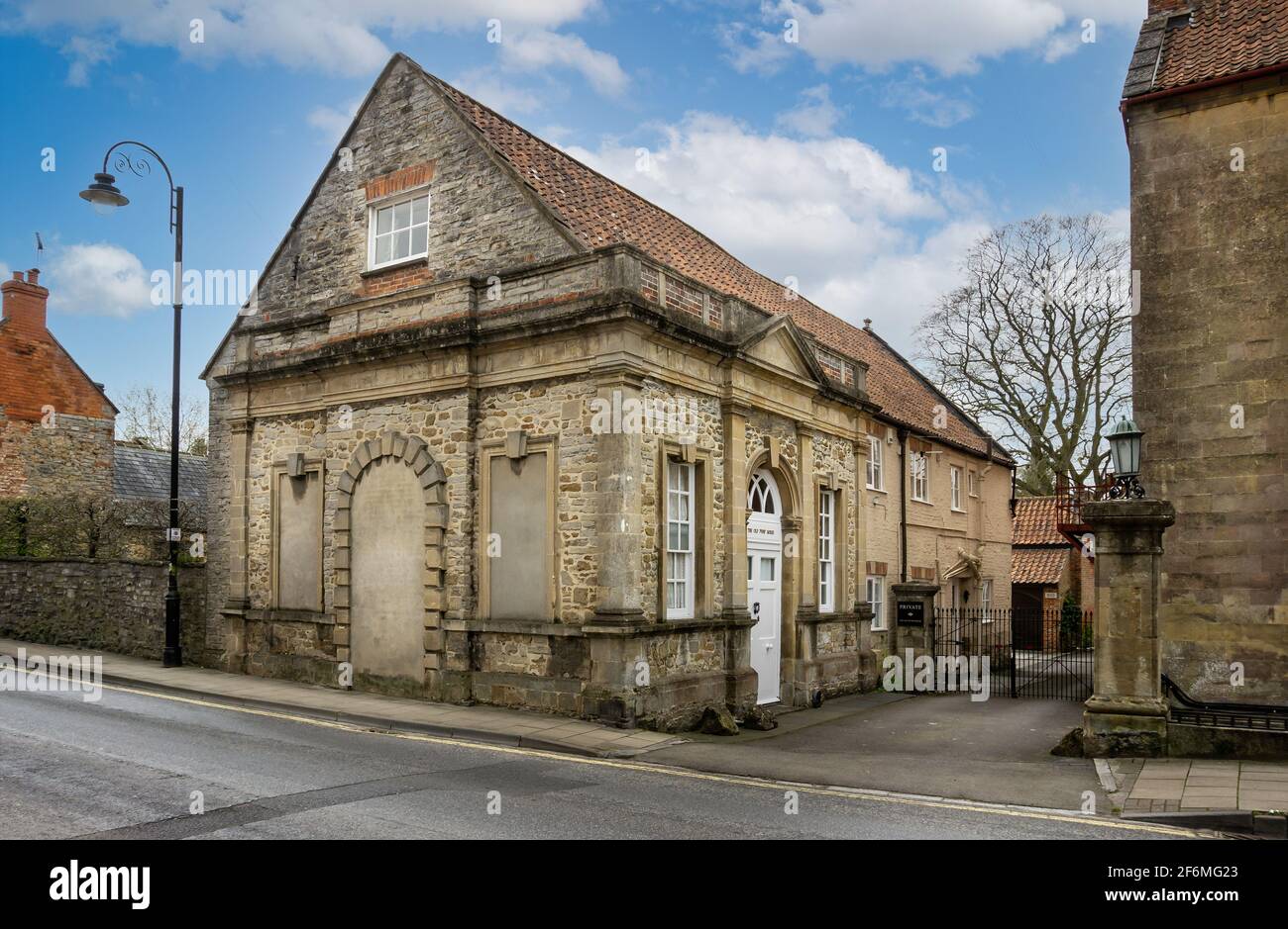 The Old Pump House in Glastonbury, Somerset, UK on 1 April 2021 Stock