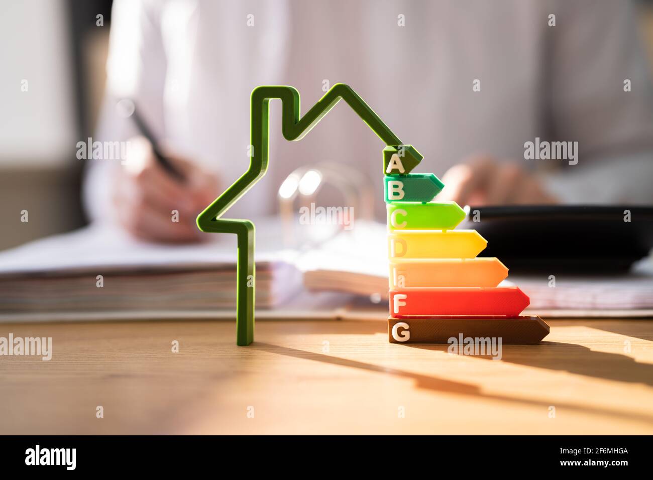 Energy Efficient House Building Audit And Insulation Stock Photo