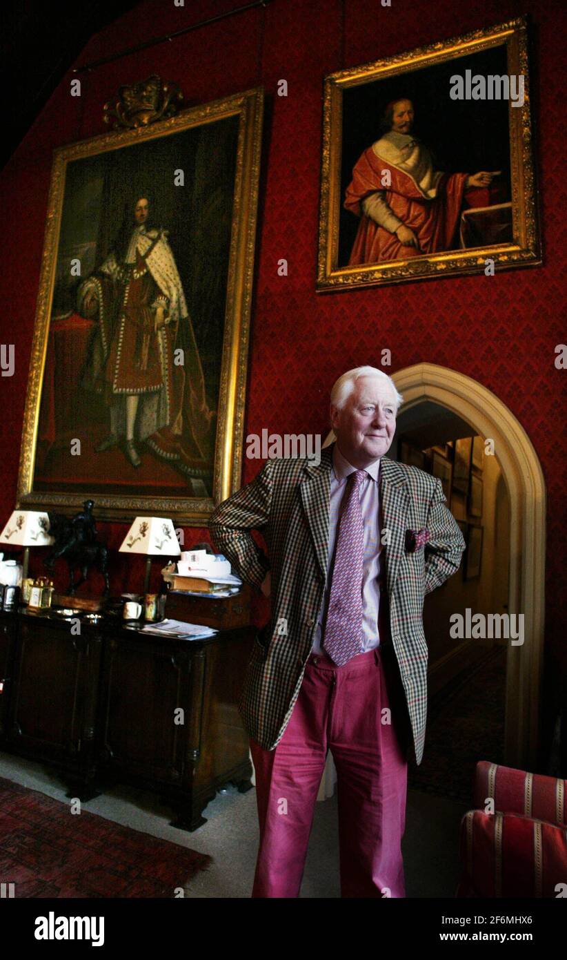 Sir Benjamin Slade at his family home, Maunsel House in Somerset.   pic David Sandison 22/2/2006 Stock Photo