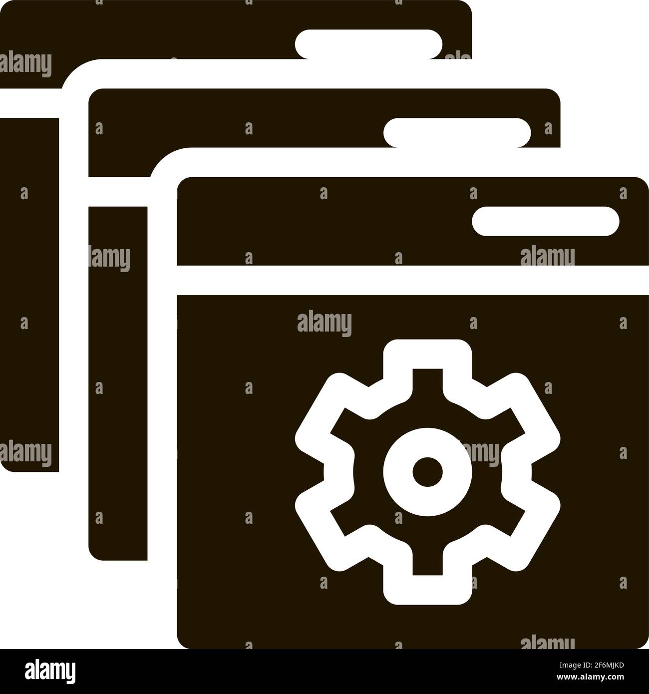 web site settings icon Vector Glyph Illustration Stock Vector