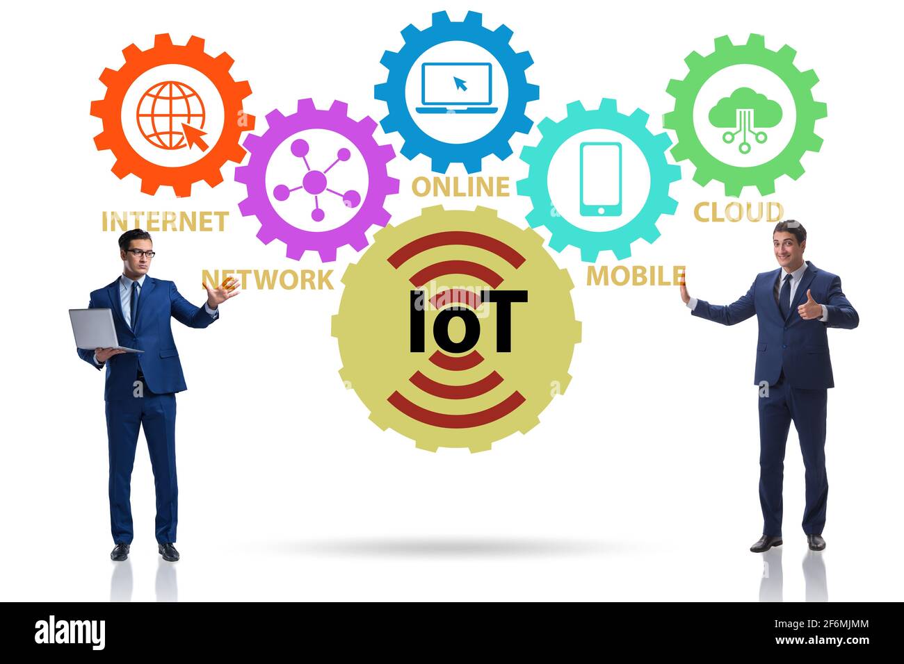 Internet of Things IOT concept with the businessman Stock Photo - Alamy