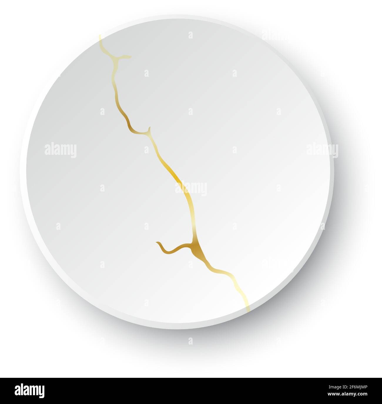 Gold Kintsugi crack. Broken and crack effect, craquelure and damaged texture. Vector illustrations can be used for kintsugi decorations, wall arts Stock Vector