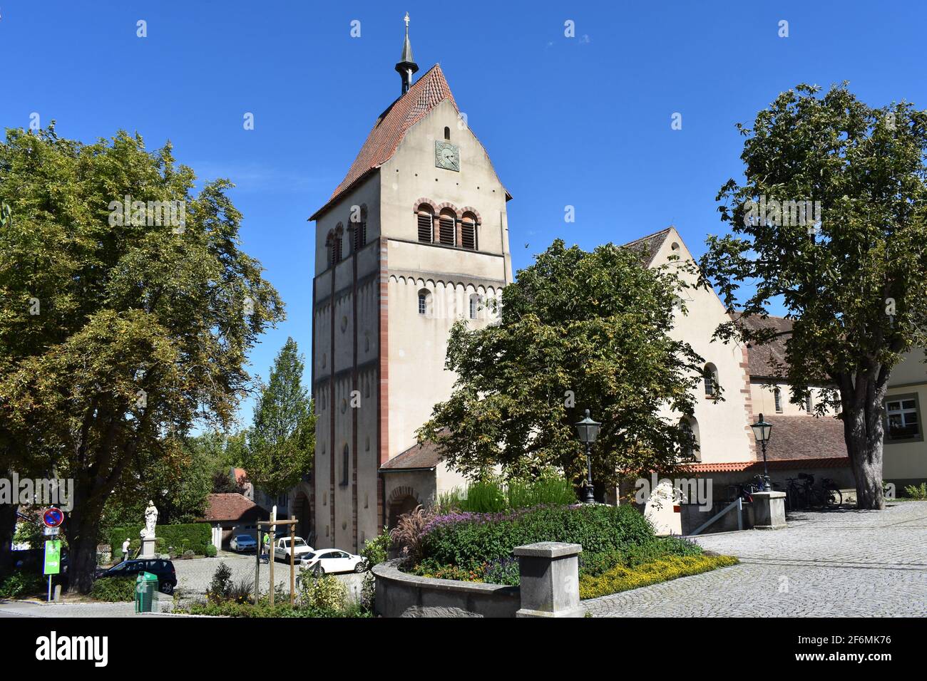 The Abbey Church of St Mary and Mark in Reichenau Mittelzel. Stock Photo