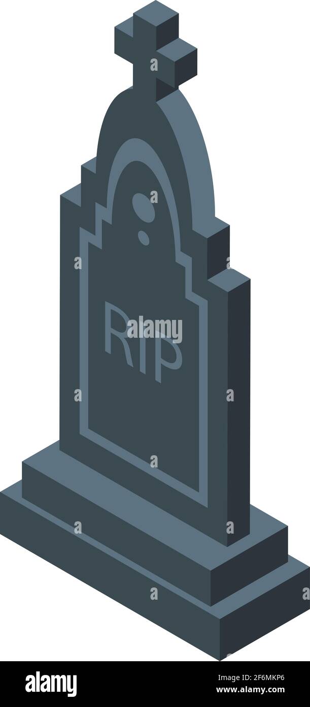 Rip tomb icon. Isometric of Rip tomb vector icon for web design ...