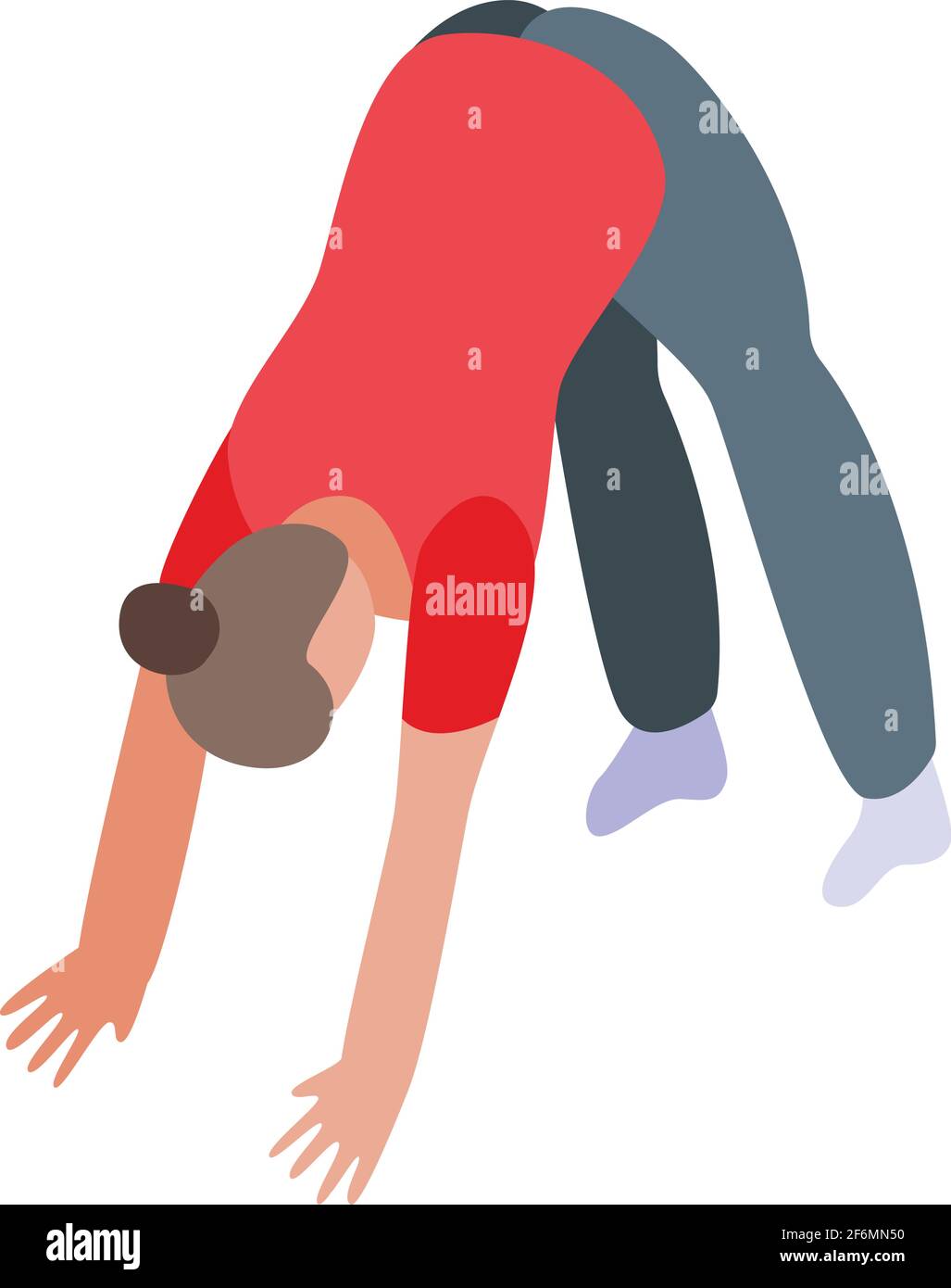 Pilates back strength icon. Isometric of Pilates back strength vector