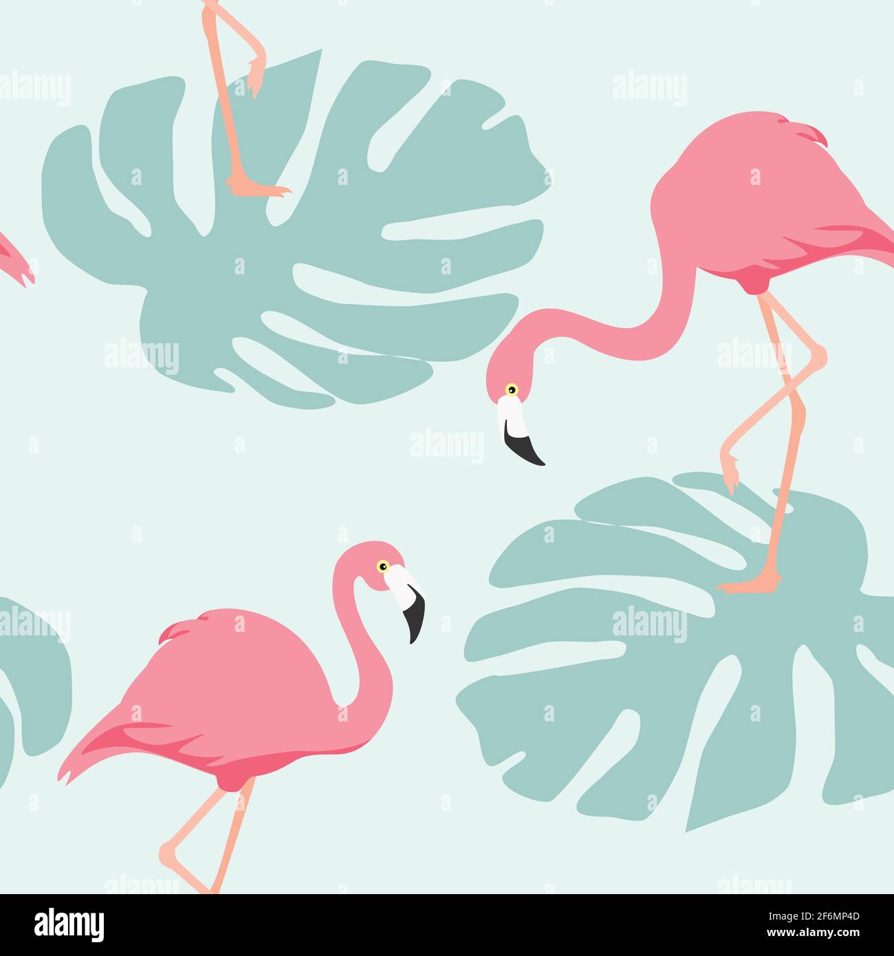 Tropical seamless flamingo pattern. Vector Stock Vector Image & Art - Alamy
