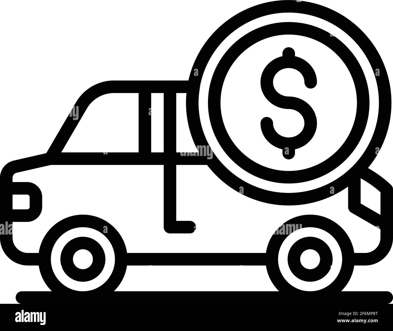 Trading vehicle icon. Outline Trading vehicle vector icon for web