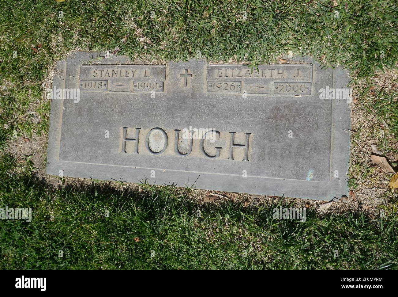 Culver City, California, USA Actress Jean Peters Grave and Producer Stanley Hough Grave at Holy Cross Cemetery on March 29, 2021 in Culver City, California, USA. Photo by Barry King/Alamy Stock Photo Stock Photo