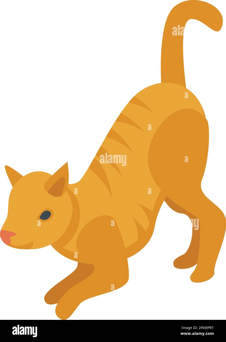 Funny playful cat icon, isometric style 15688510 Vector Art at