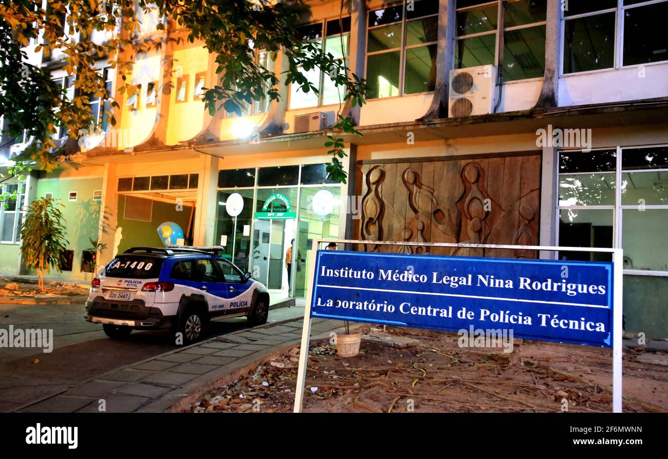 salvador, bahia / brazil - november 30, 2015: facade of the Instituto Medico Nina Rodrigues in the city of Salvador. Stock Photo