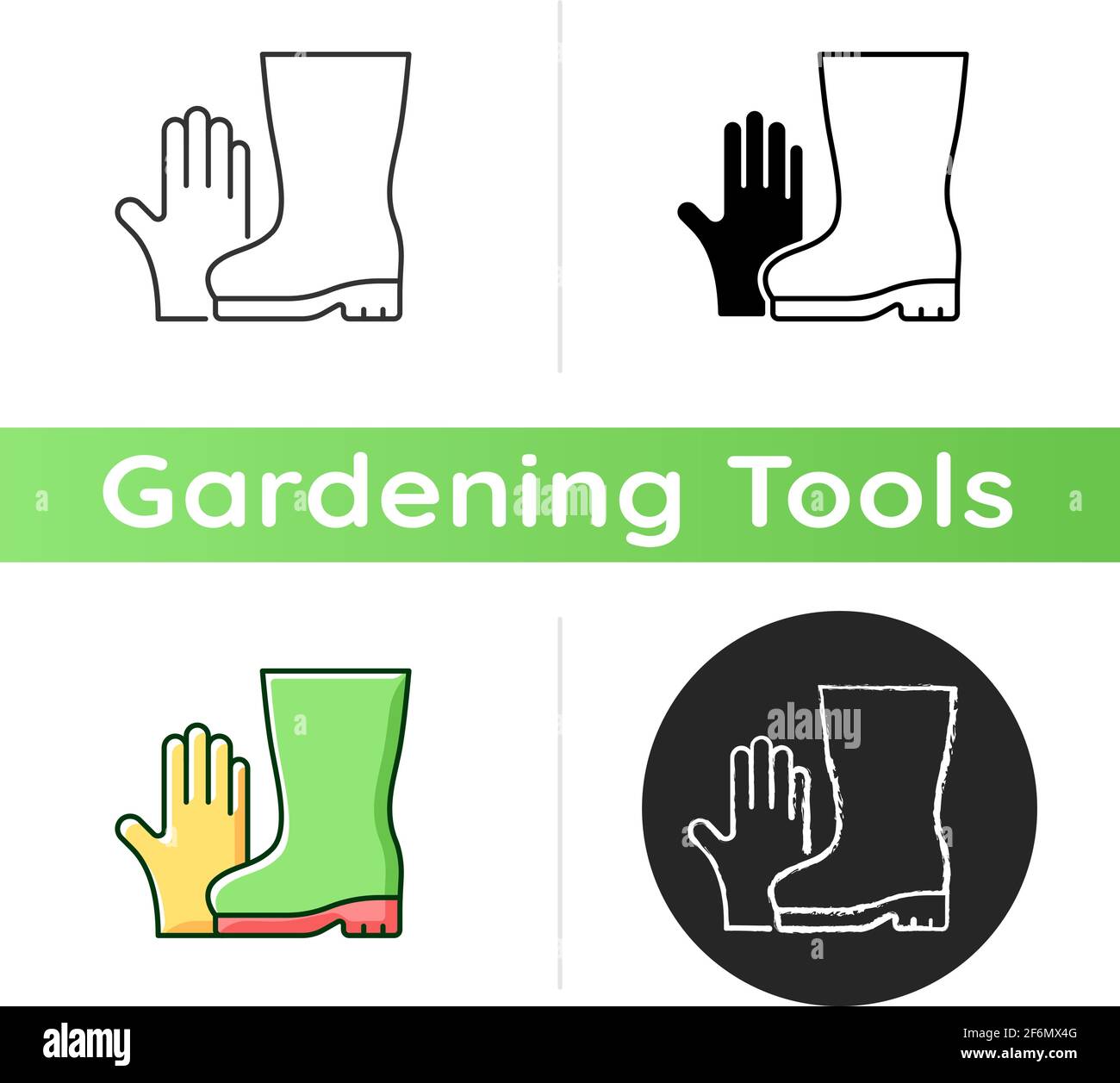 Gardening gloves and boots icon Stock Vector Image & Art - Alamy