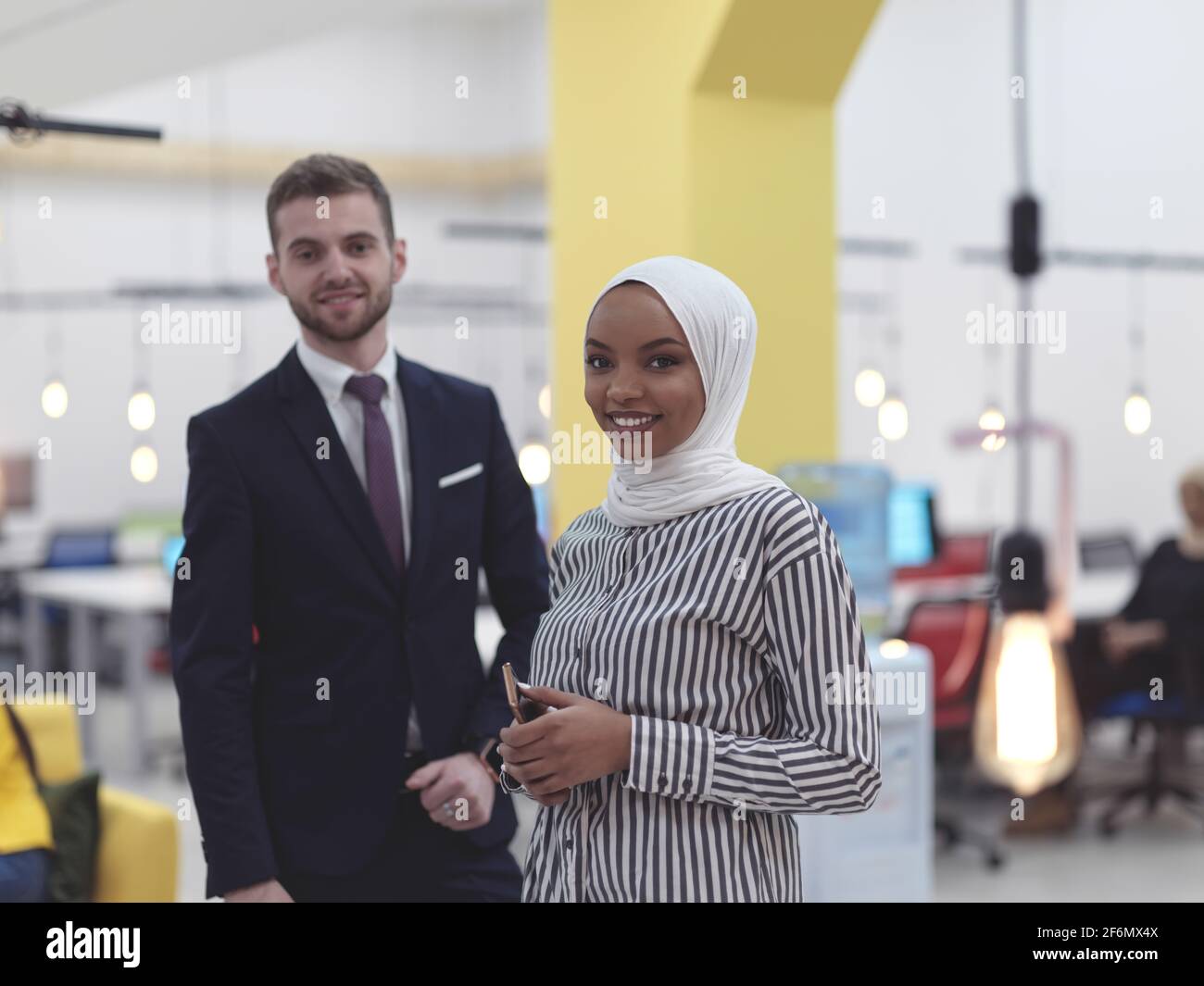 business people portrait at coworking open space office Stock Photo - Alamy