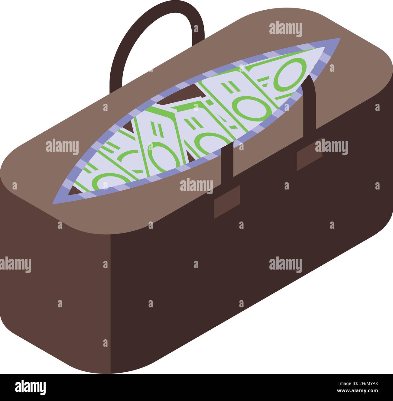 Inheritance money bag icon. Isometric of Inheritance money bag vector ...