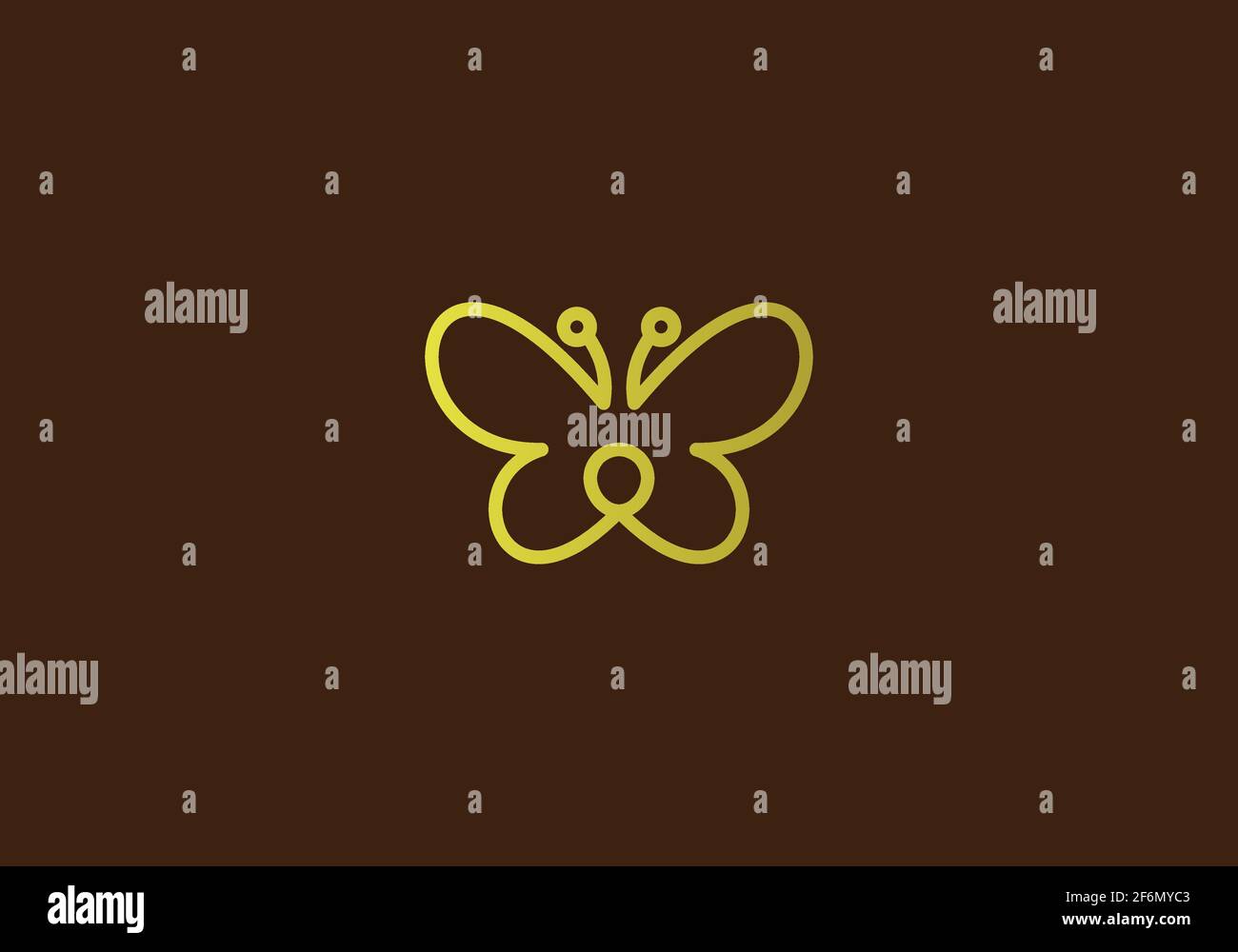 Butterfly logo design and icon template. Vector illustration. Stock Vector