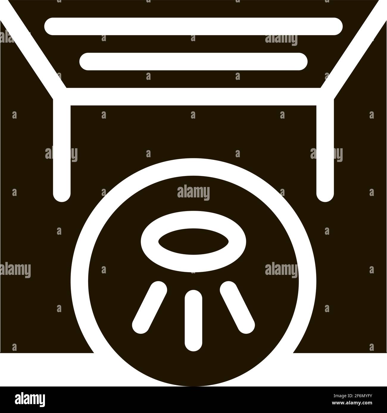 stretch ceiling with lamps icon Vector Glyph Illustration Stock Vector ...