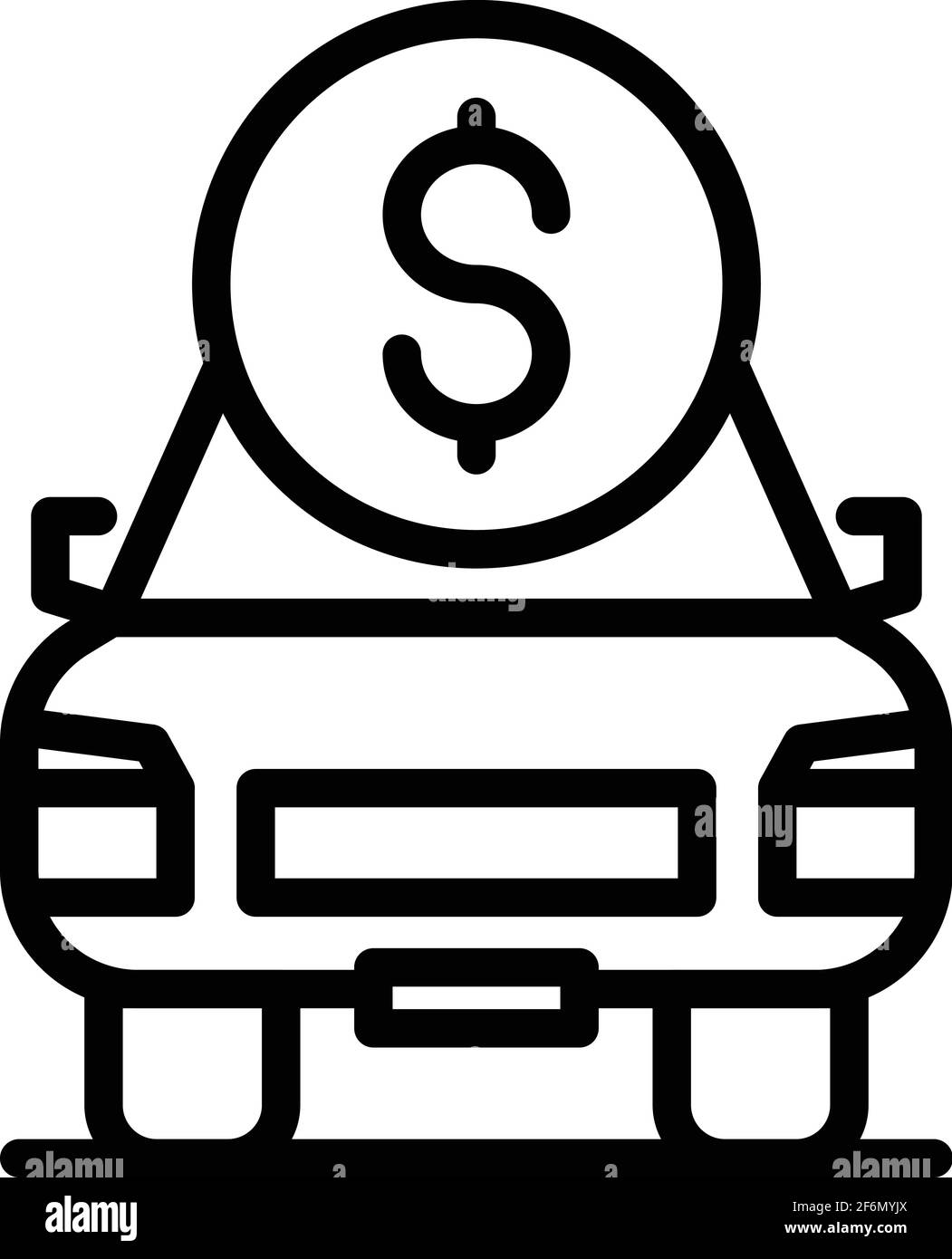 Car dealer icon. Outline Car dealer vector icon for web design isolated