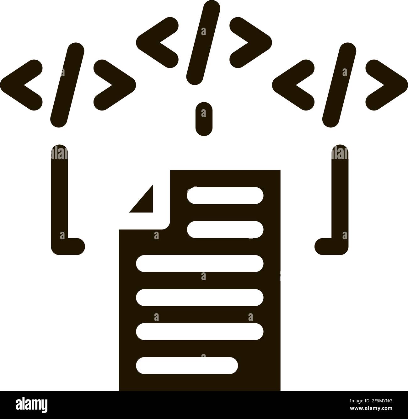 programming code file icon Vector Glyph Illustration Stock Vector Image ...