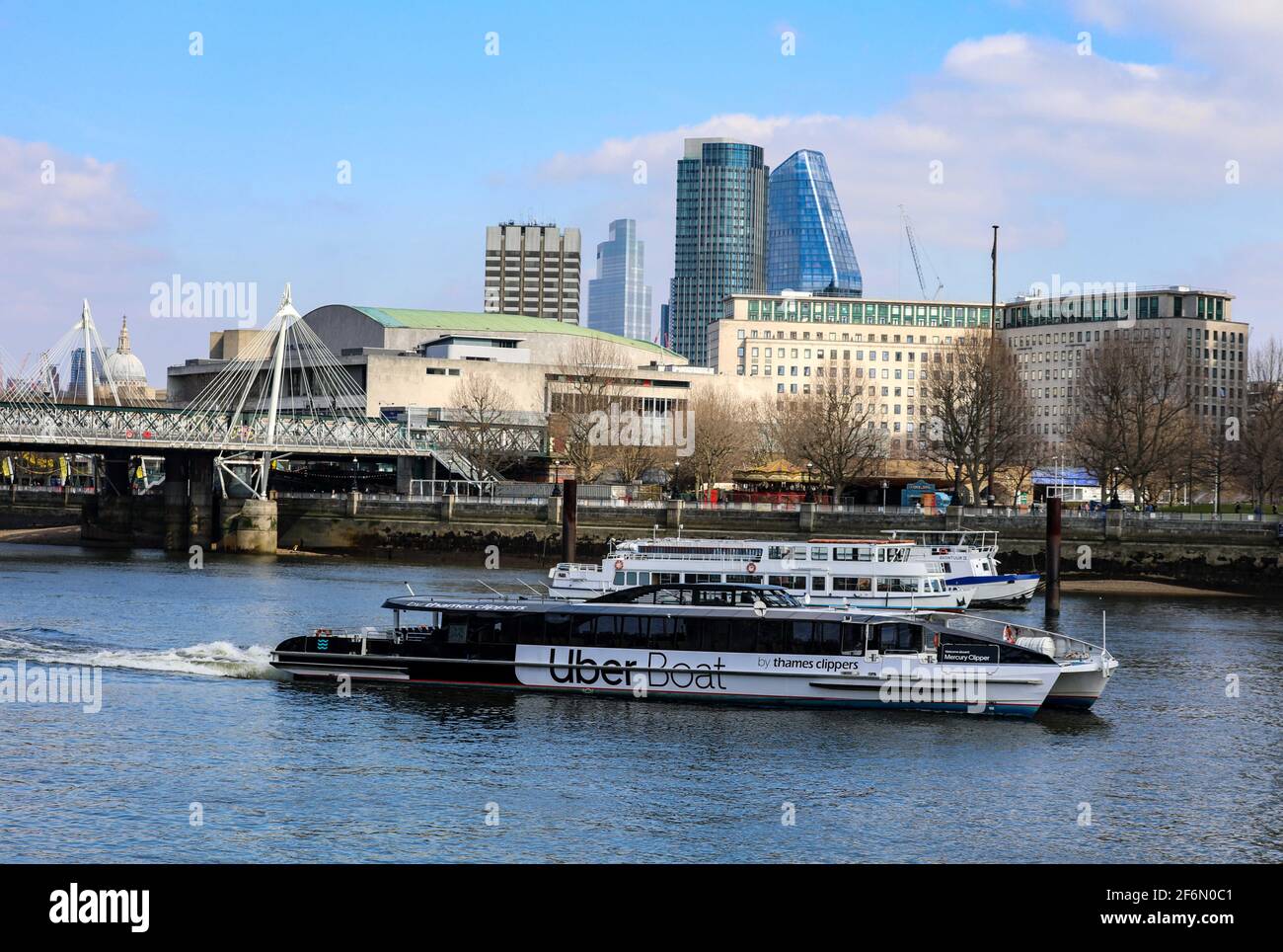 London, UK. 23rd Mar, 2021. The Uber Boat by Thames Clippers seen along the River Thames in London. Credit: Brett Cove/SOPA Images/ZUMA Wire/Alamy Live News Stock Photo