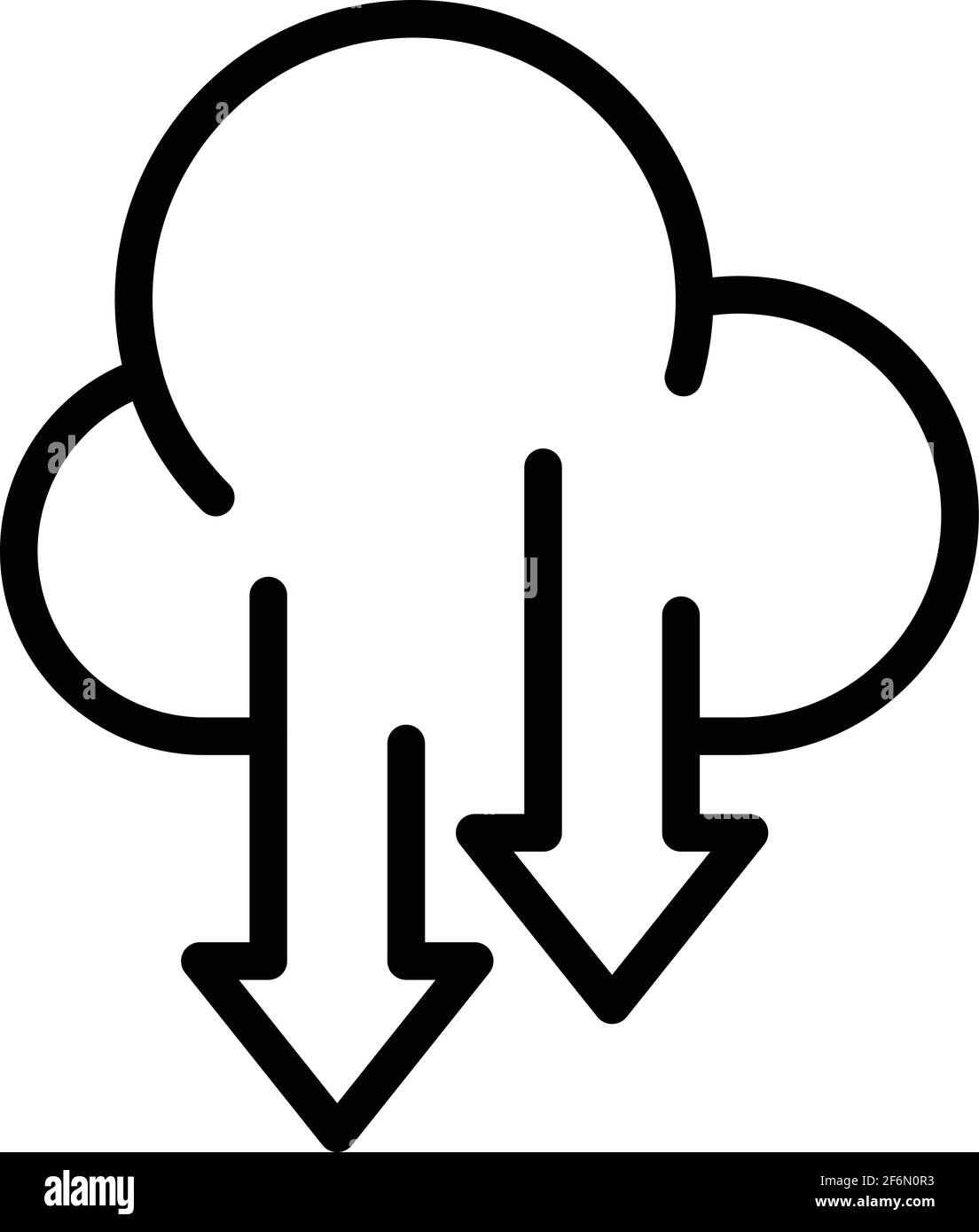 Cloud backup icon. Outline Cloud backup vector icon for web design ...