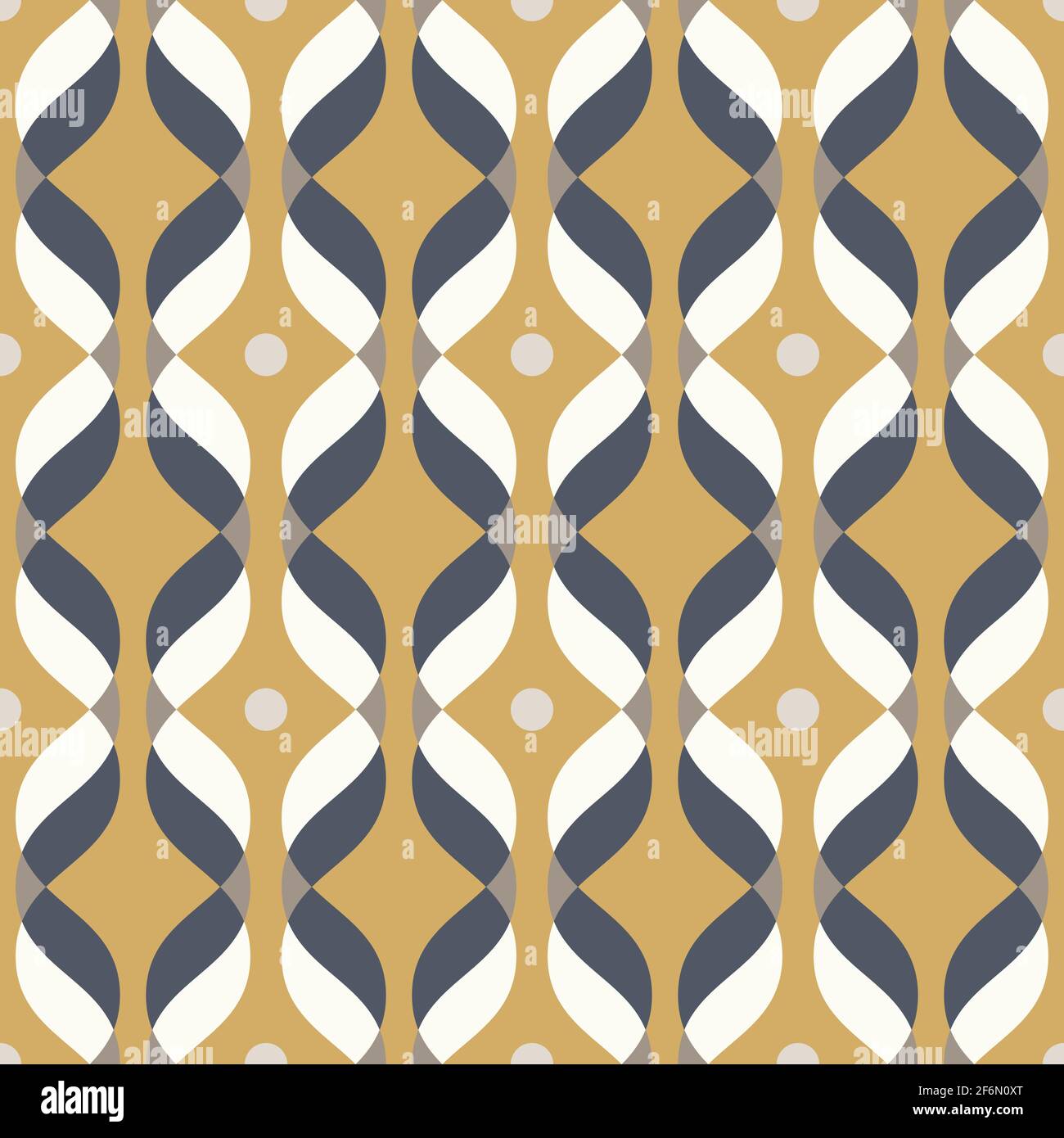 Ogee seamless vector curved pattern, abstract geometric background