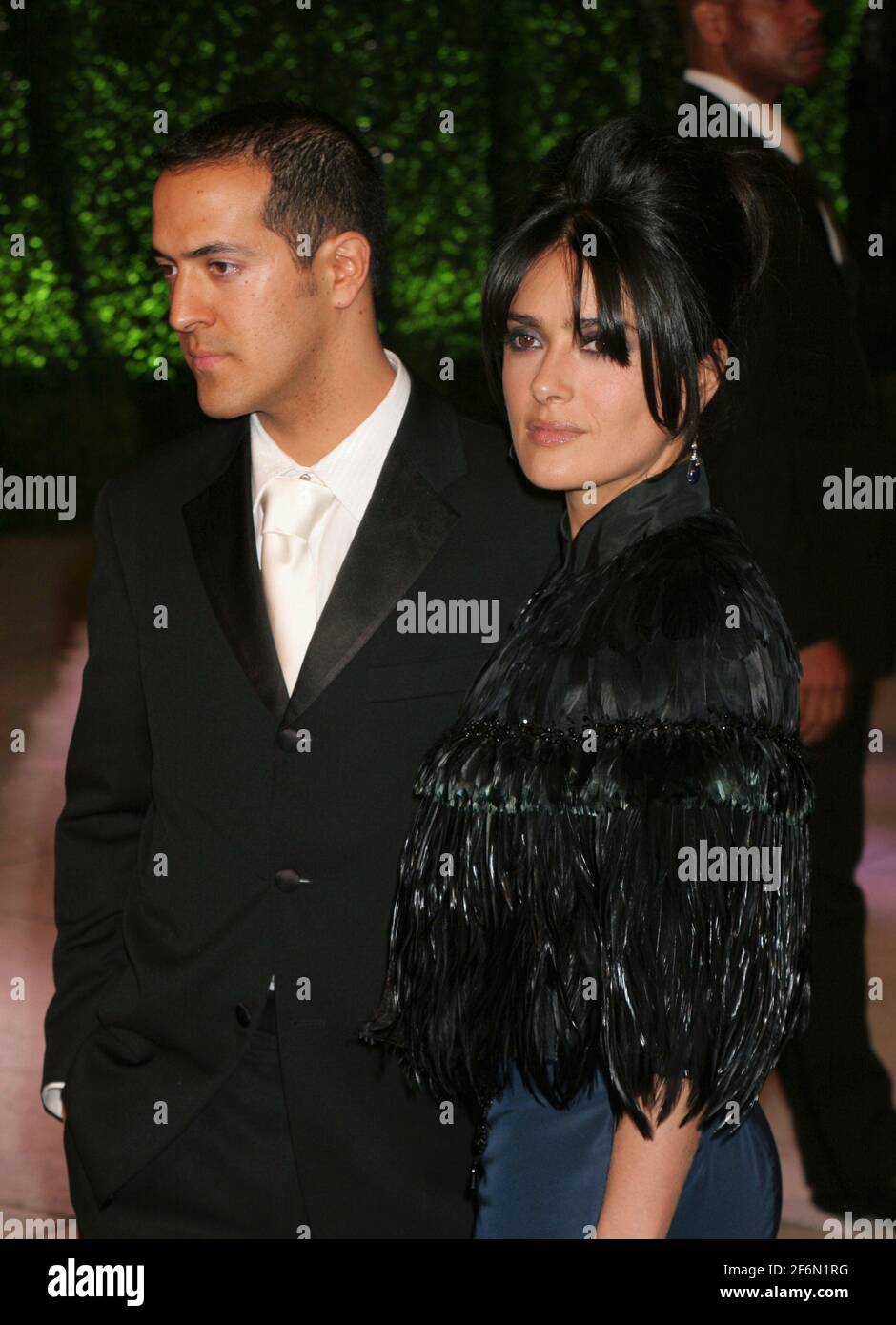 Salma Hayek and brother Sami Hayek attend the Vanity Fair Oscar Party ...