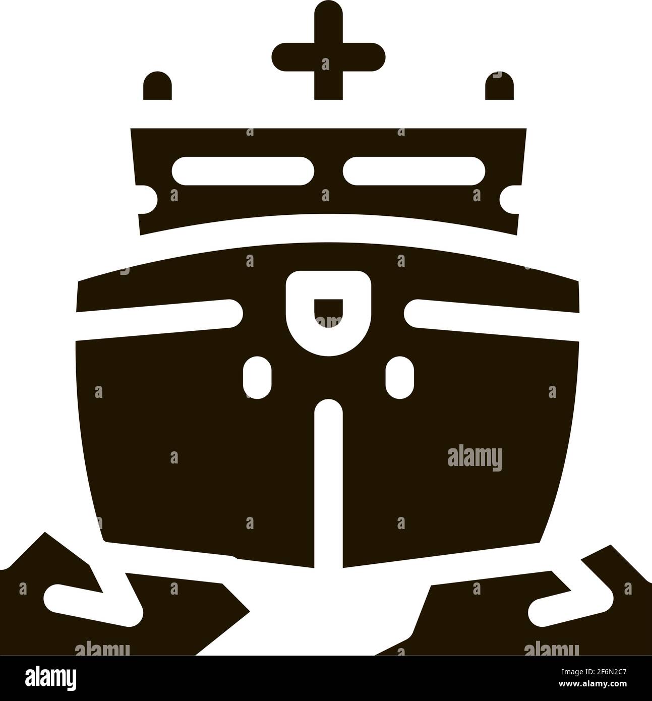 icebreaker ship icon vector symbol illustration Stock Vector