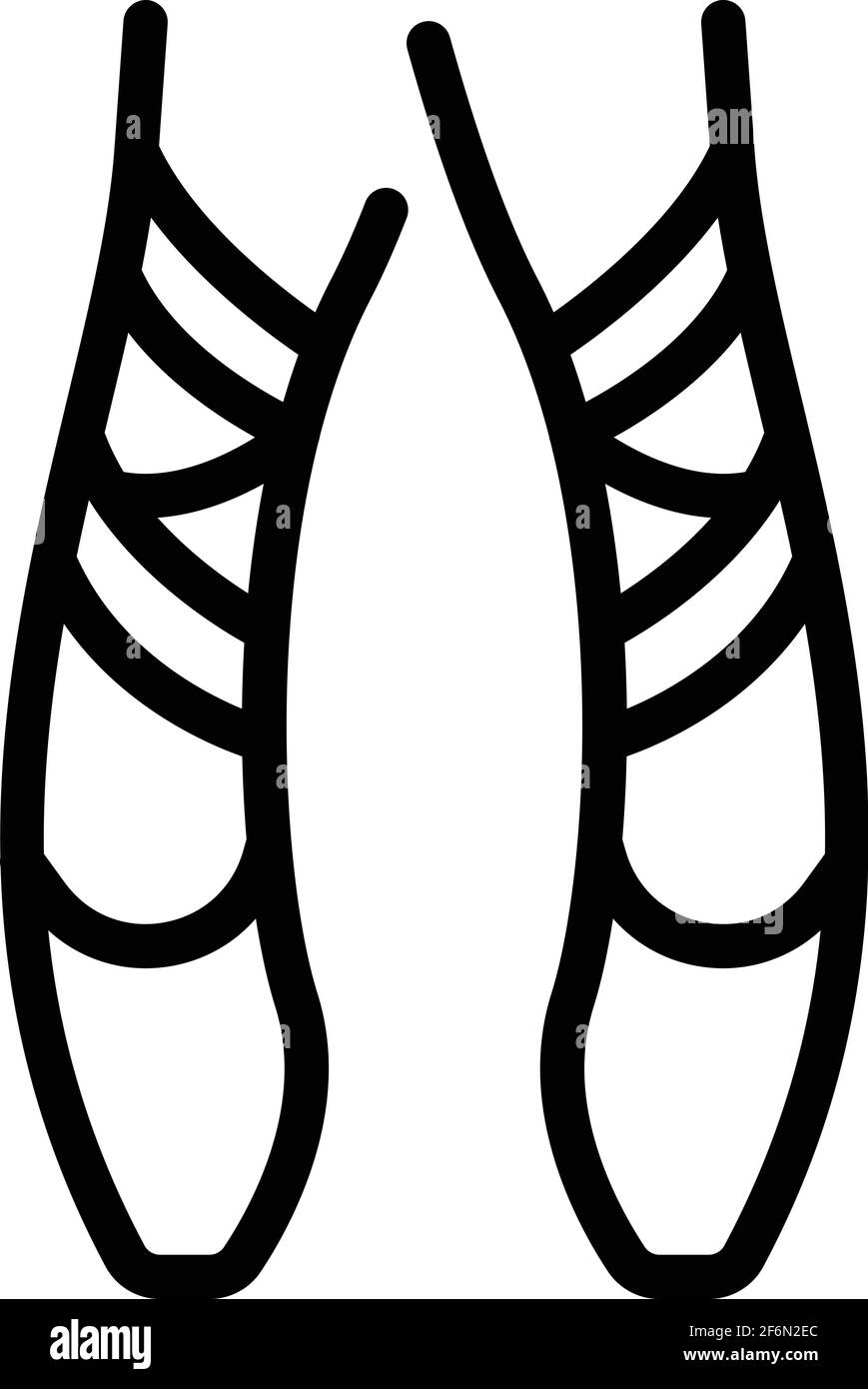 Ballet pair shoes icon. Outline ballet pair shoes vector icon for web