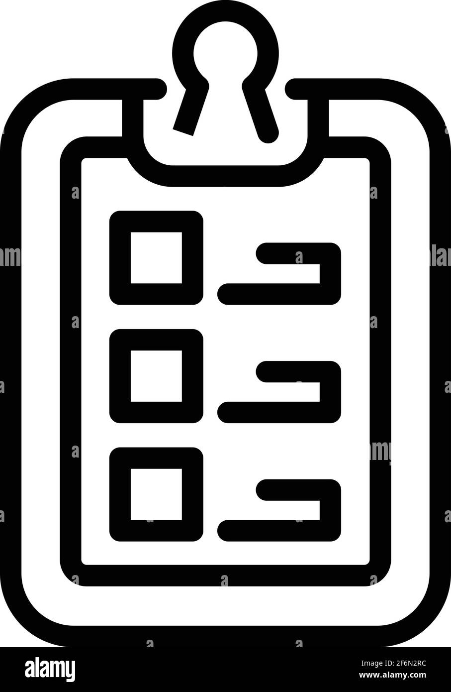 Clipboard work task icon. Outline Clipboard work task vector icon for ...