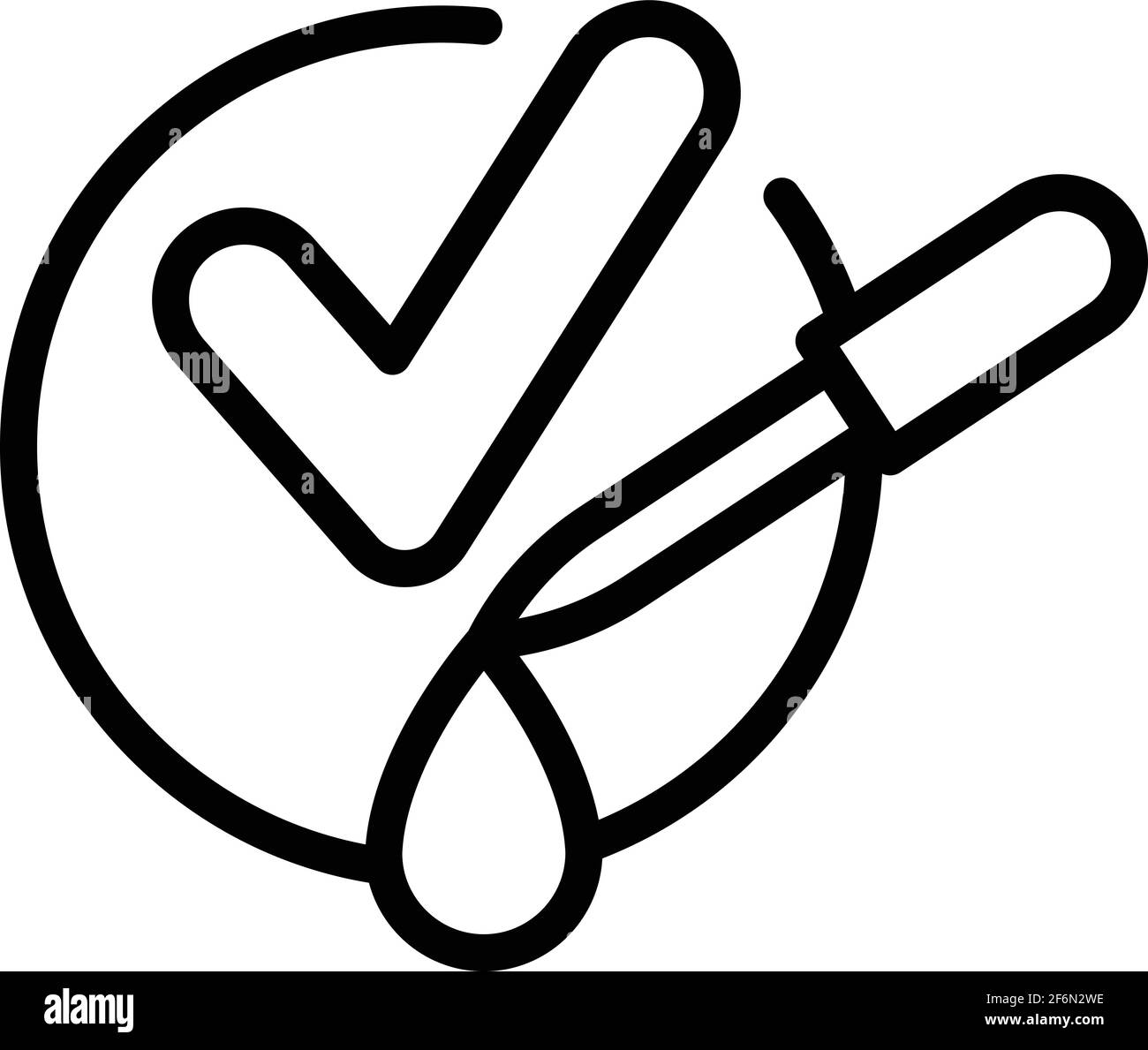 Covid test dropper icon. Outline Covid test dropper vector icon for web ...