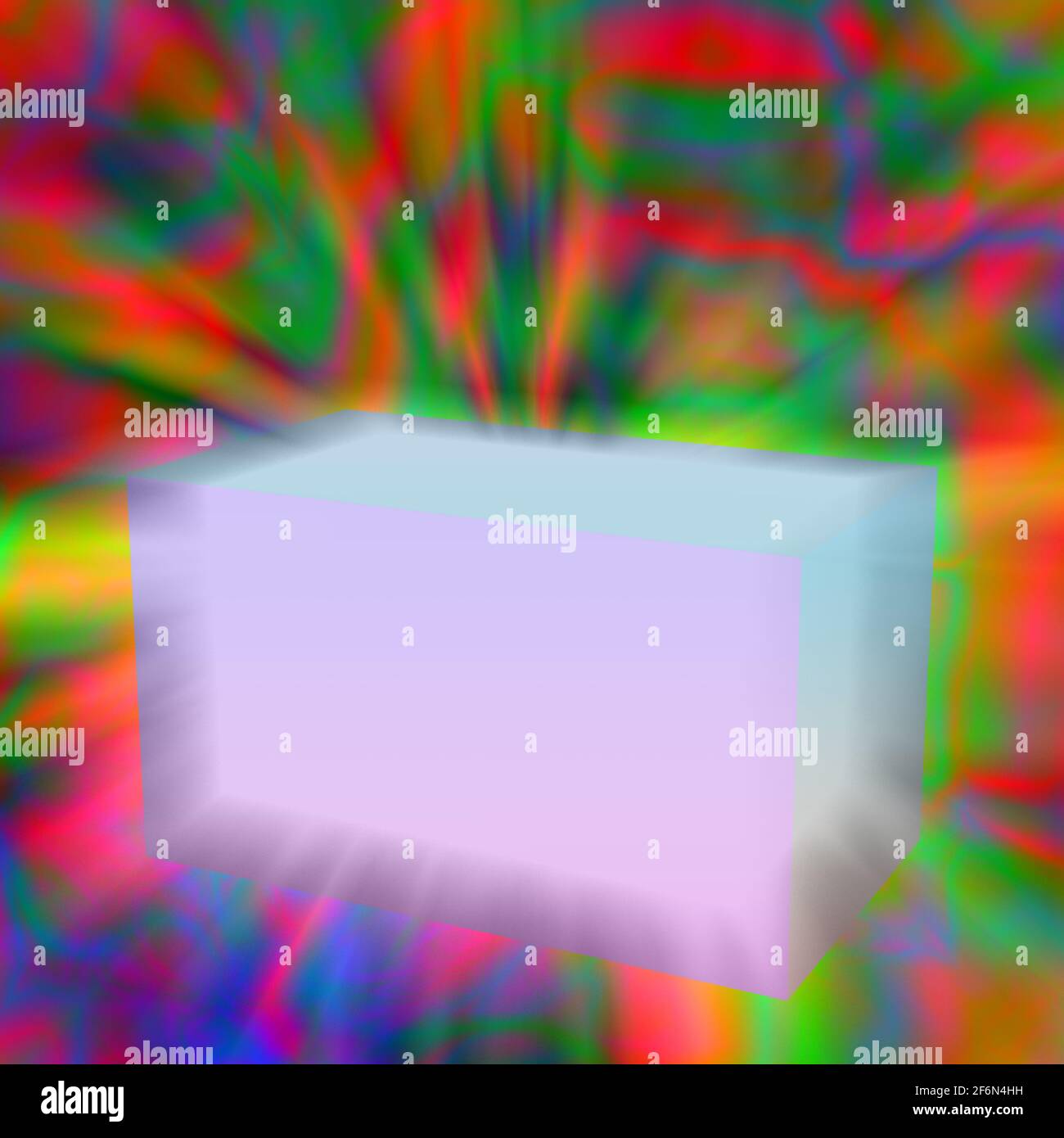 An abstract iridescent 3d cube shape background image Stock Photo - Alamy
