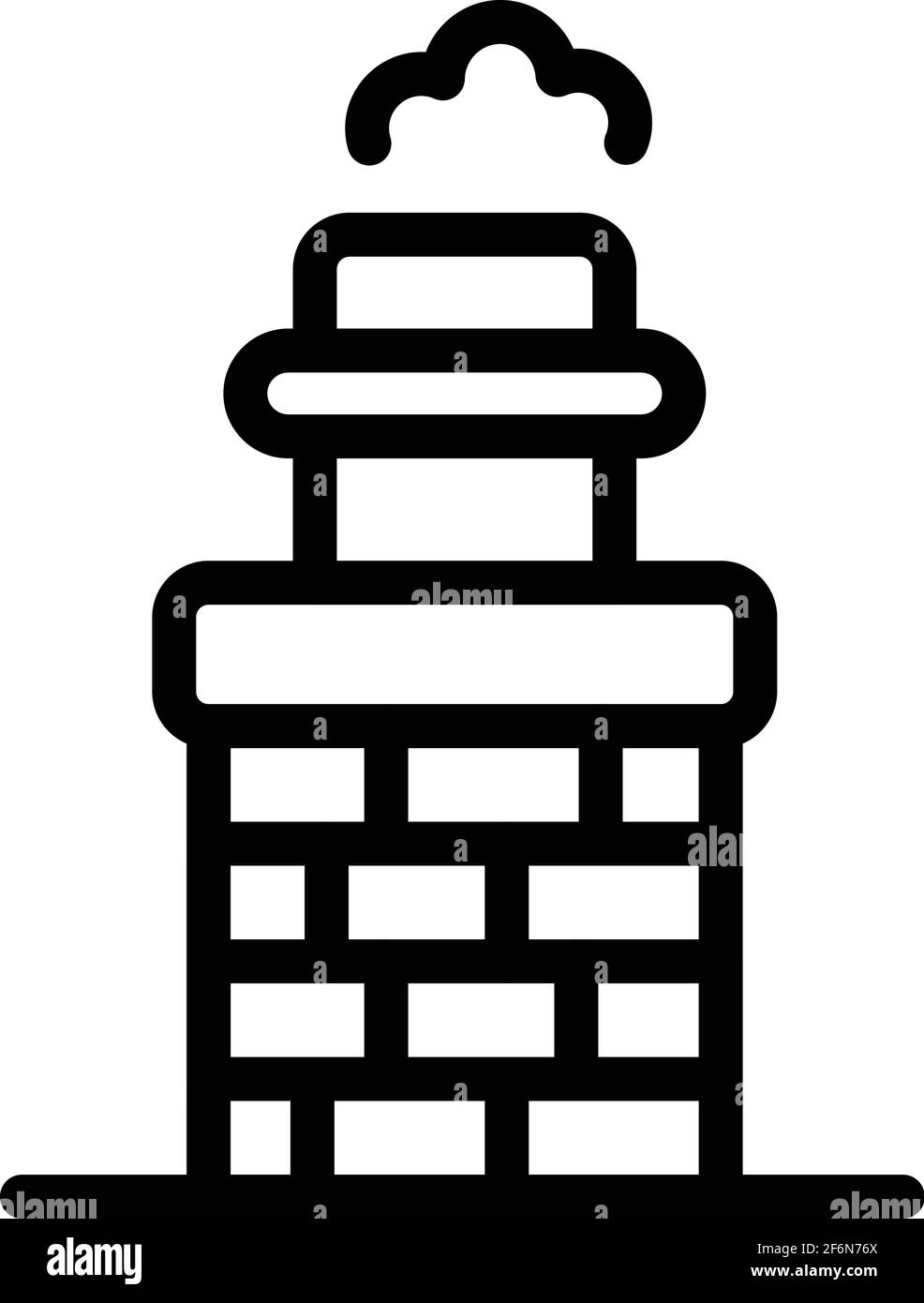 Exterior Chimney Icon. Outline Exterior Chimney Vector Icon For Web 