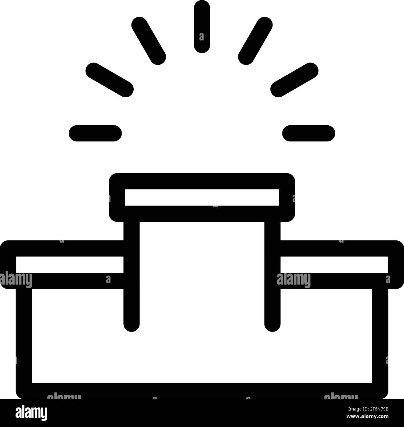 Ranking emty podium icon. Outline Ranking emty podium vector icon for ...