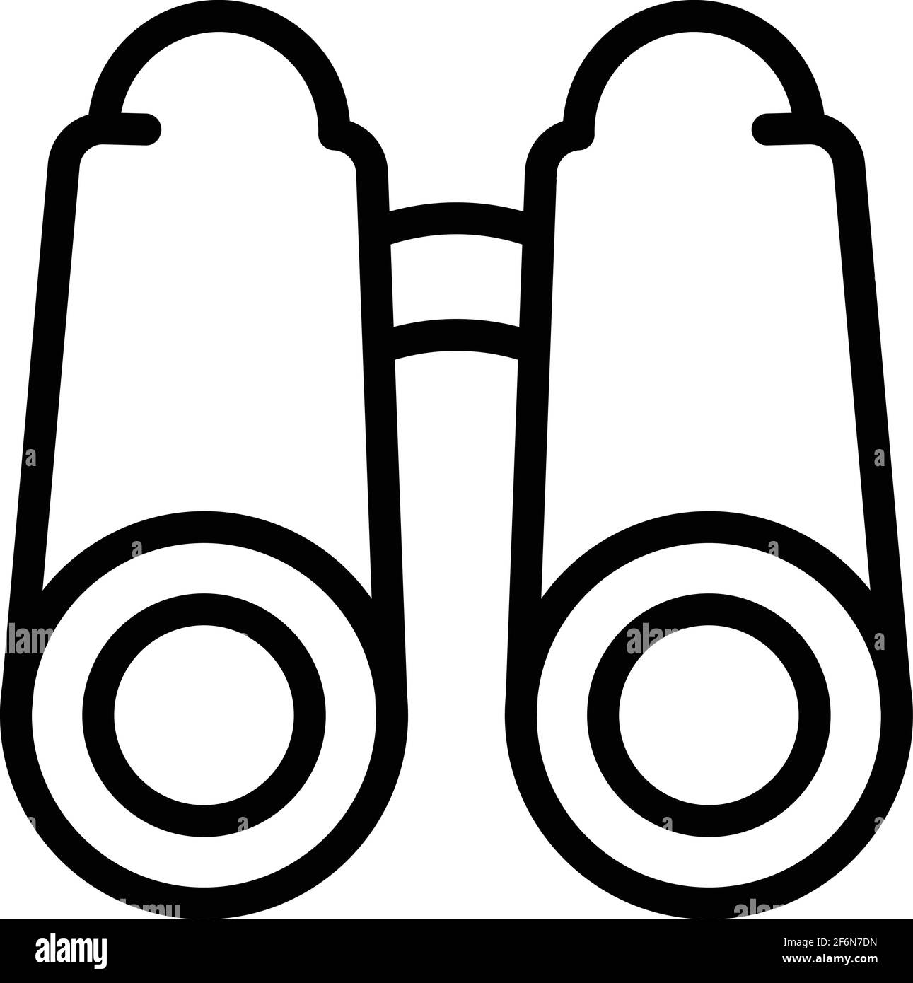 Binoculars vision icon. Outline binoculars vision vector icon for web