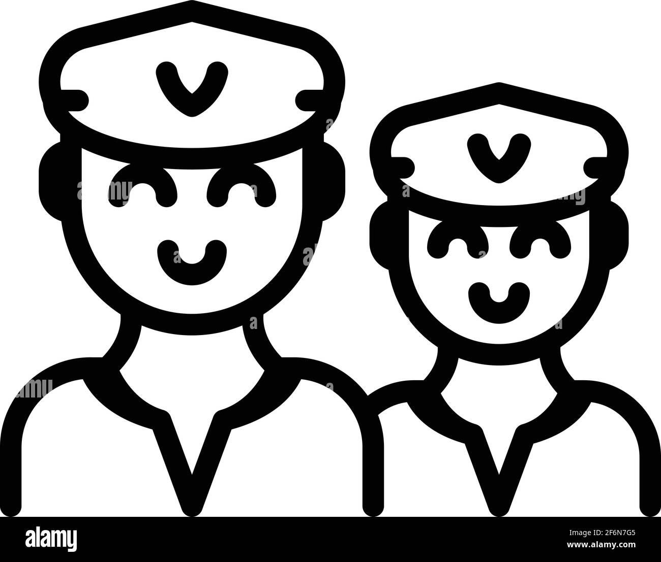 Airline crew icon. Outline Airline crew vector icon for web design isolated  on white background Stock Vector Image & Art - Alamy