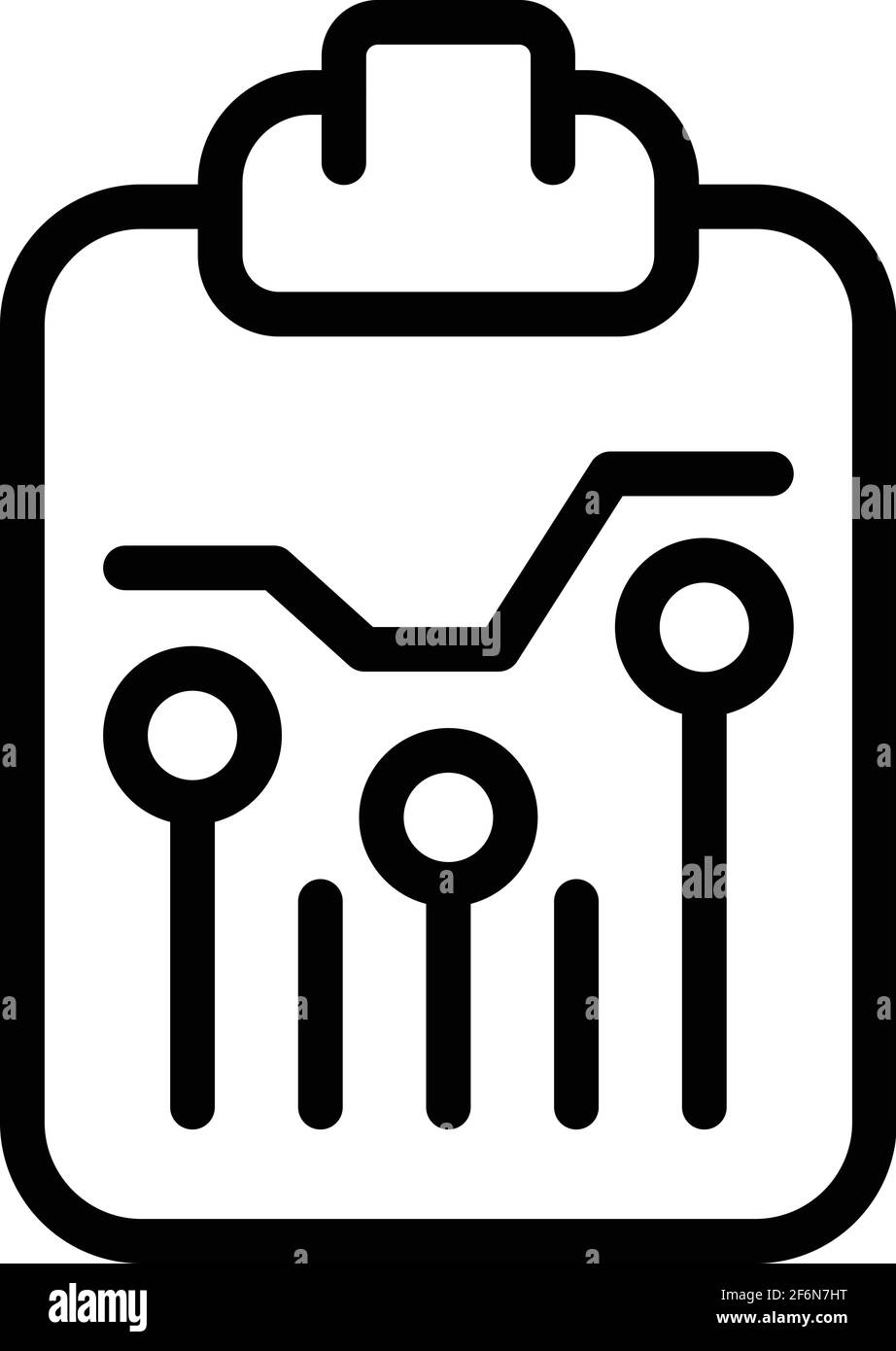 Growth chart icon. Outline growth chart vector icon for web design ...