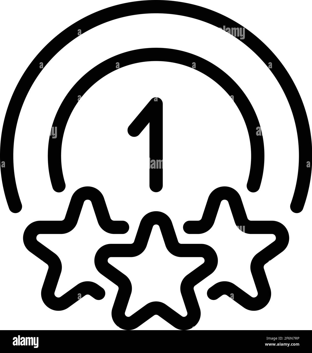 Ranking first place icon. Outline Ranking first place vector icon for ...