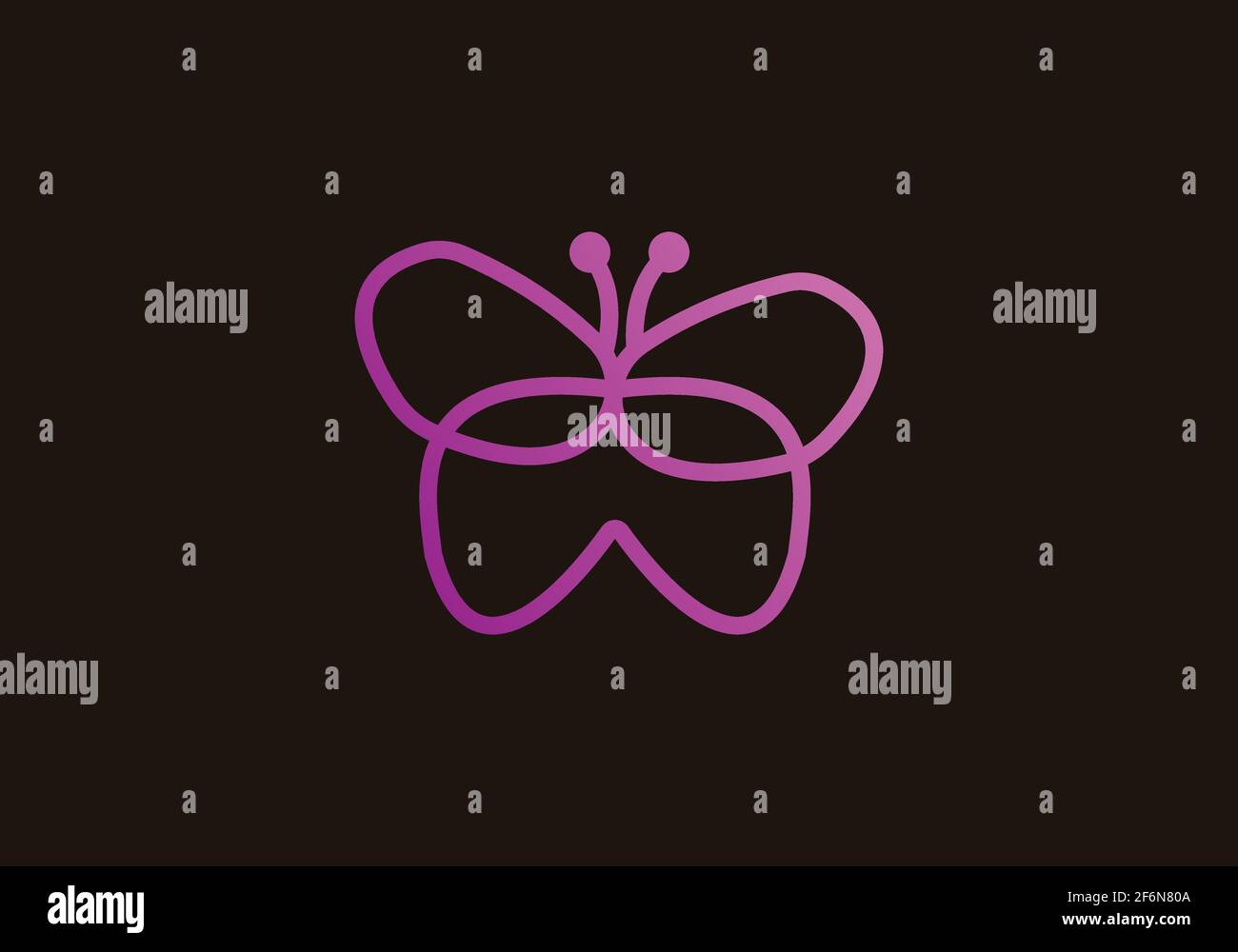 Butterfly logo design and icon template. Vector illustration. Stock Vector