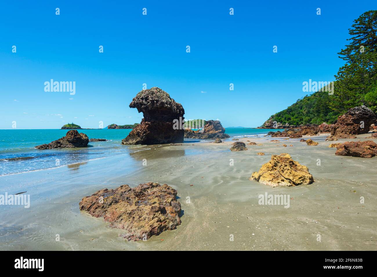 Scenic view of Cape Hillsborough beach in Cape Hillsborough National Park, Queensland, QLD