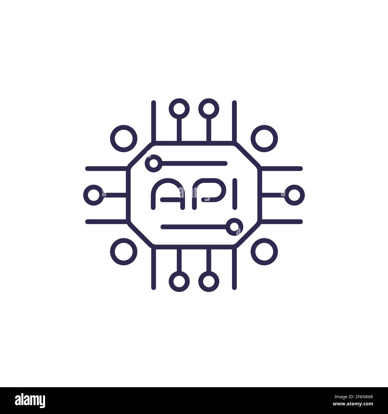 api icon for web, line vector design Stock Vector Image & Art - Alamy
