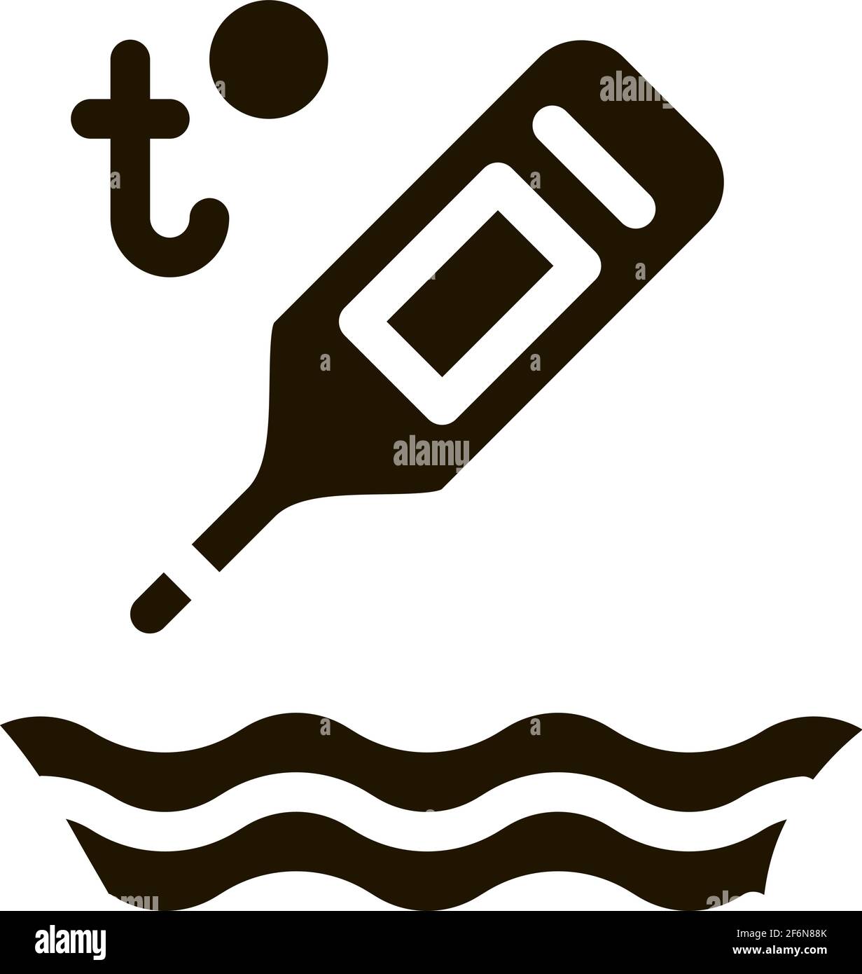 water thermometer icon vector symbol illustration Stock Vector Image
