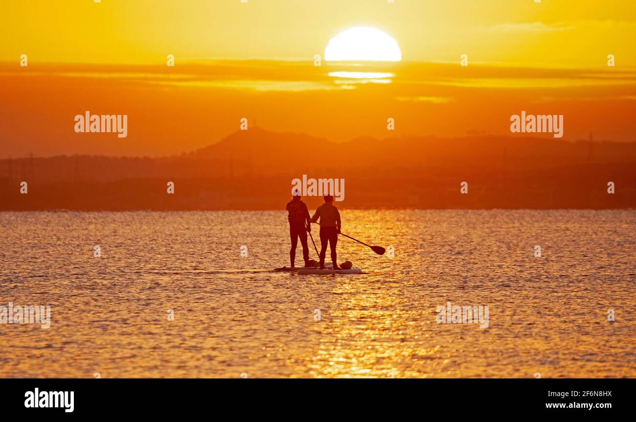 Portobello, Edinburgh, Scotland, UK weather. 2nd April 2021. Good