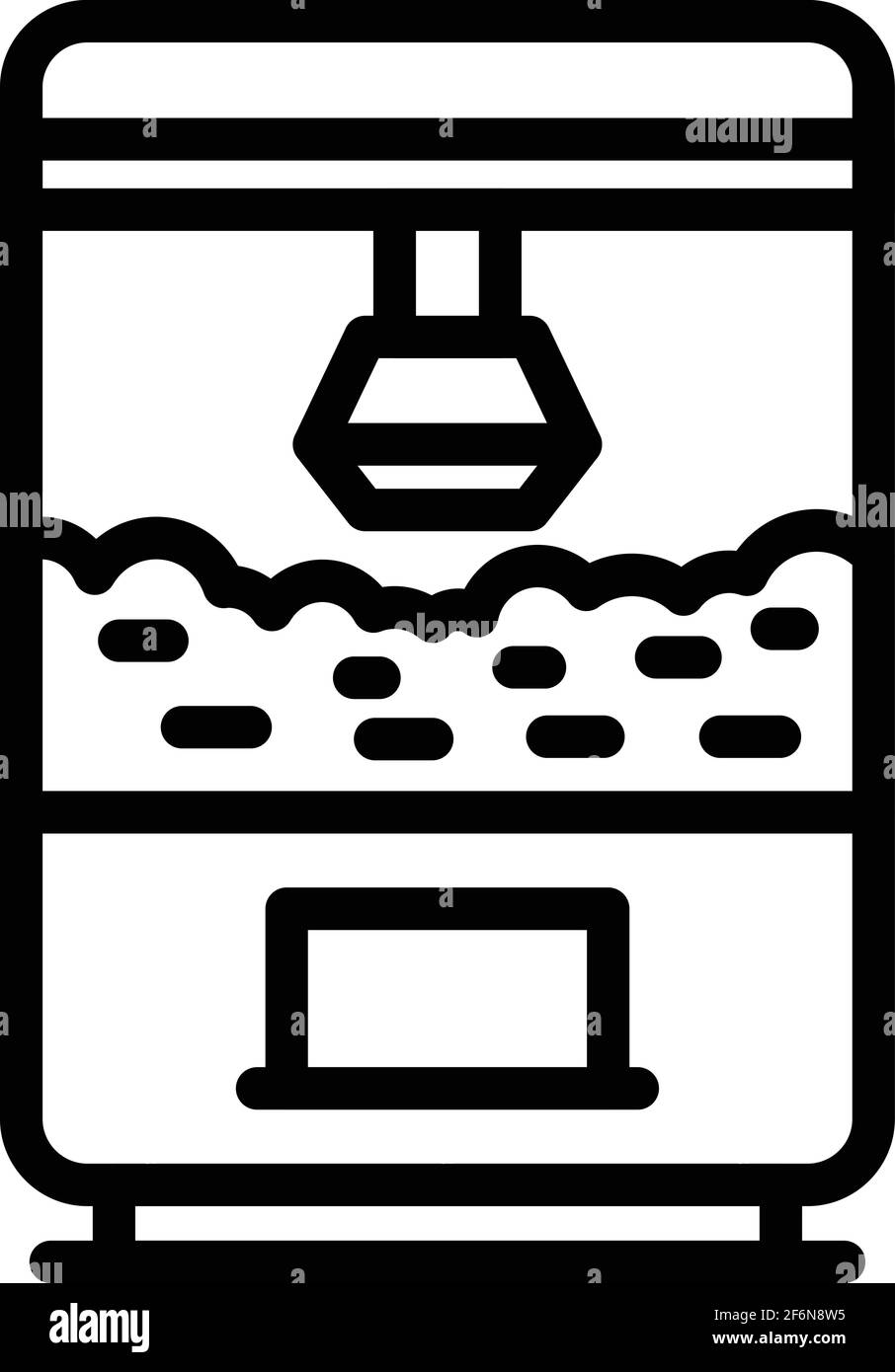 Popcorn making machine icon. Outline popcorn making machine vector icon ...
