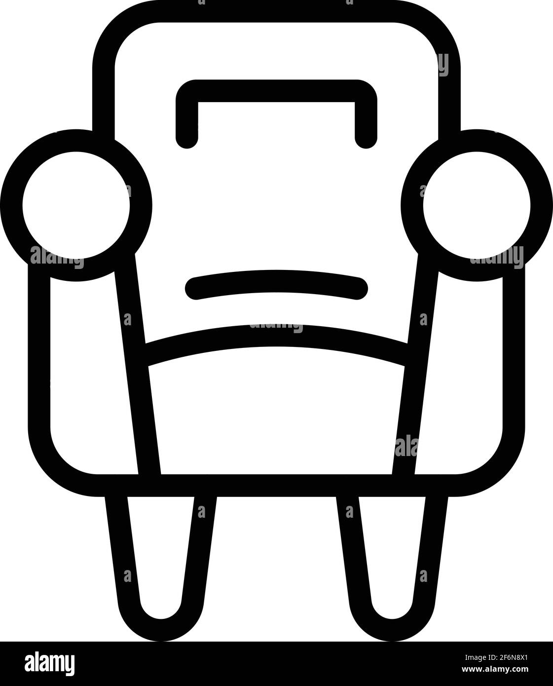 Interior armchair icon. Outline interior armchair vector icon for web ...