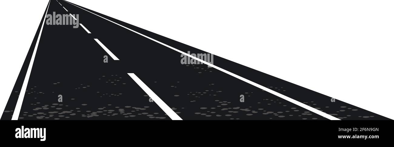 Realistic winding motor road stretching into the horizon - Vector ...