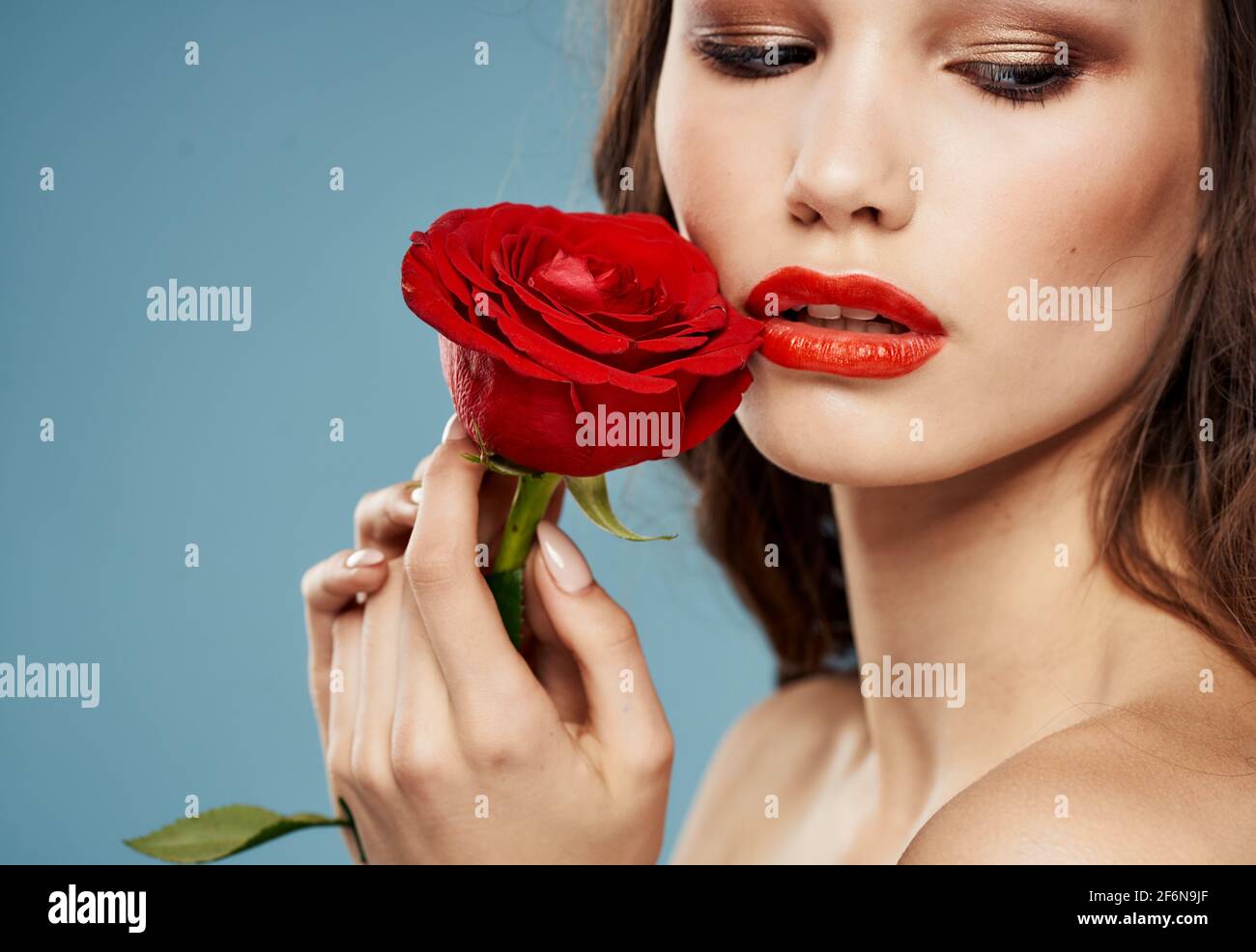 romantic red rose lipstick