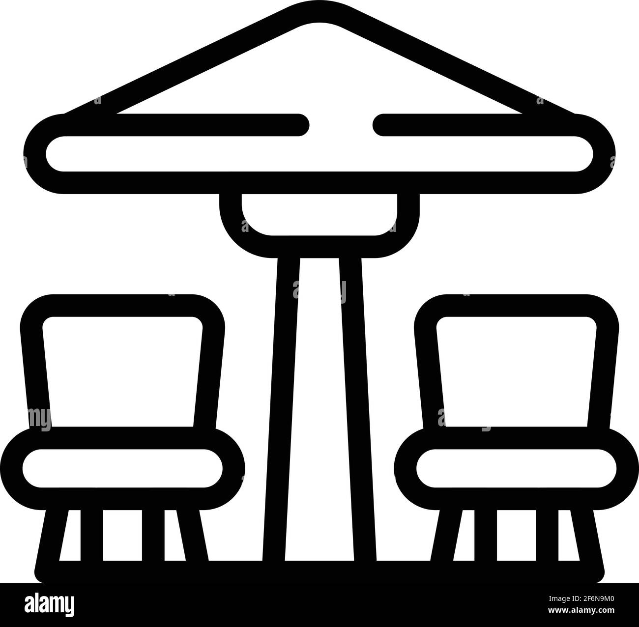 Patio furniture icon. Outline patio furniture vector icon for web design isolated on white background Stock Vector