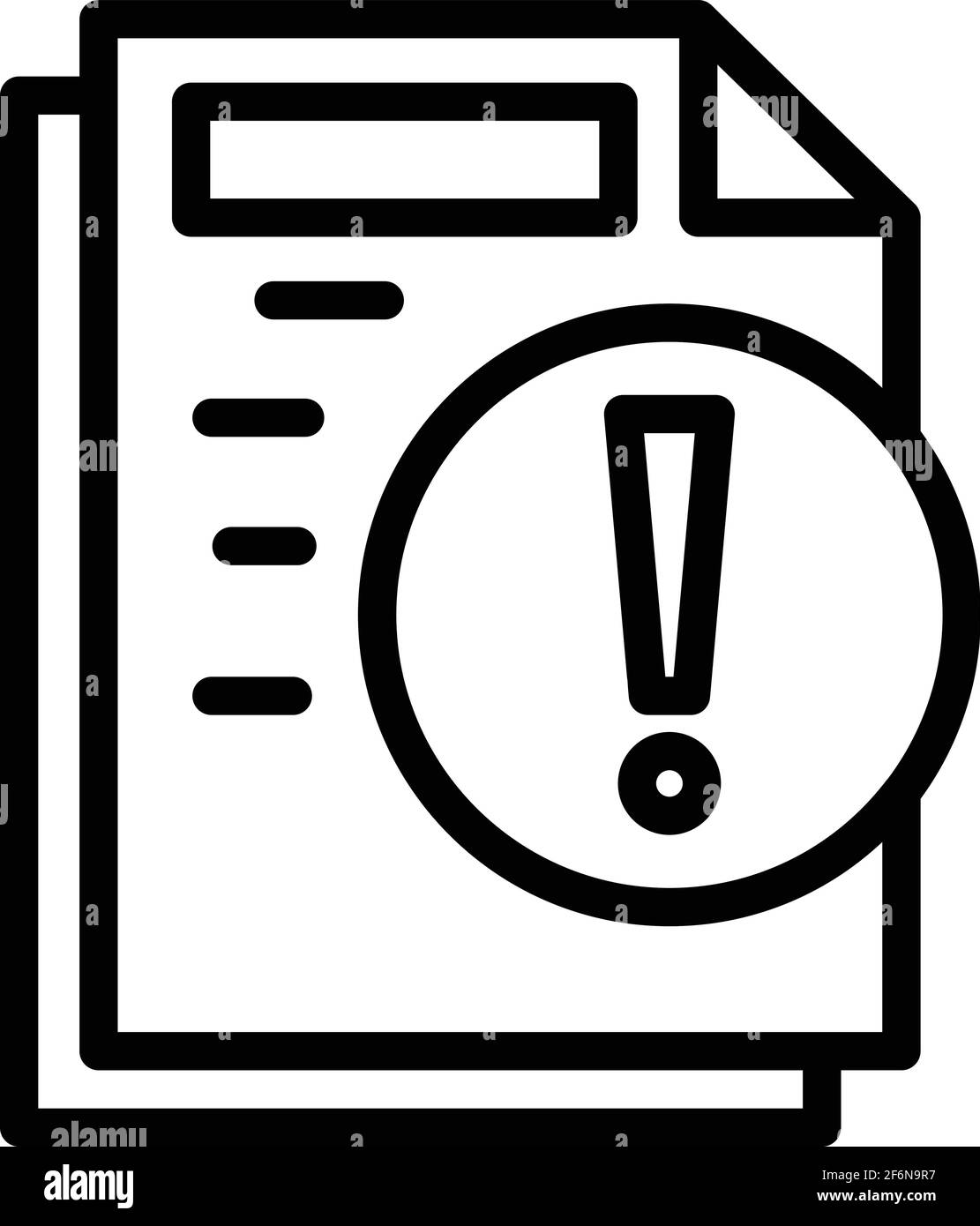 Warning instructions icon. Outline warning instructions vector icon for